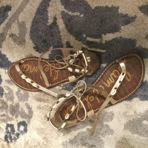 Sam Edelman gold sandal garten gladiator